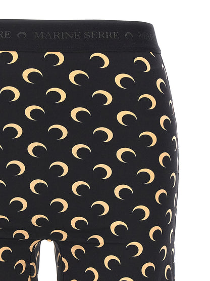 Marine Serre Black Polyamide Leggings