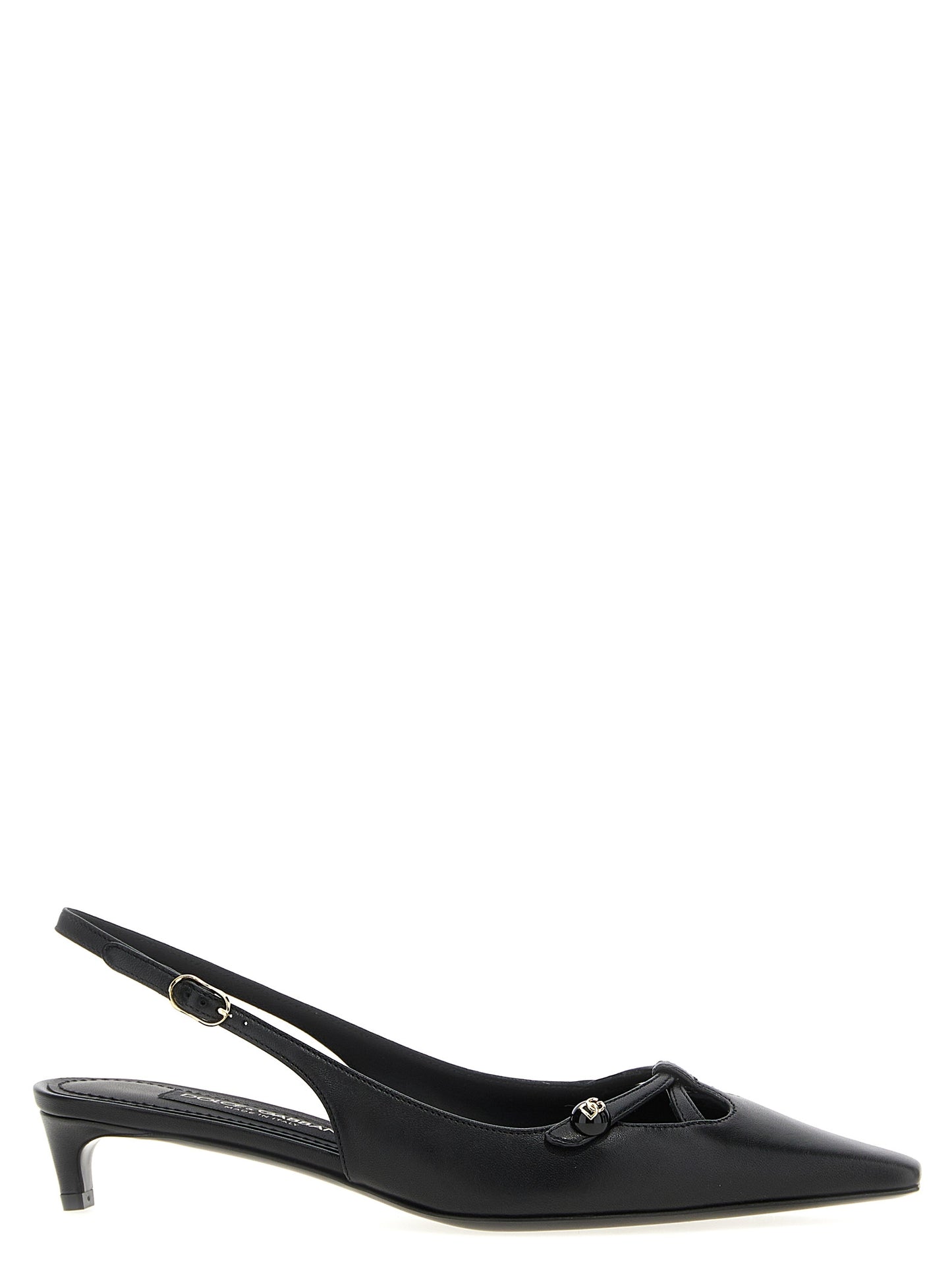 This Mid-Heel Slingback Pumps Heels by Dolce & Gabbana for women in lamb leather black presents a effortlessly chic silhouette from the Women's Lamb Leather Mid-Heel Slingback Pumps Heels collection, featuring a effortlessly chic mid-heel and effortlessly chic .