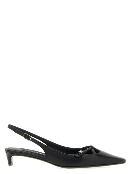 This Mid-Heel Slingback Pumps Heels by Dolce & Gabbana for women in lamb leather black presents a effortlessly chic silhouette from the Women's Lamb Leather Mid-Heel Slingback Pumps Heels collection, featuring a effortlessly chic mid-heel and effortlessly chic .