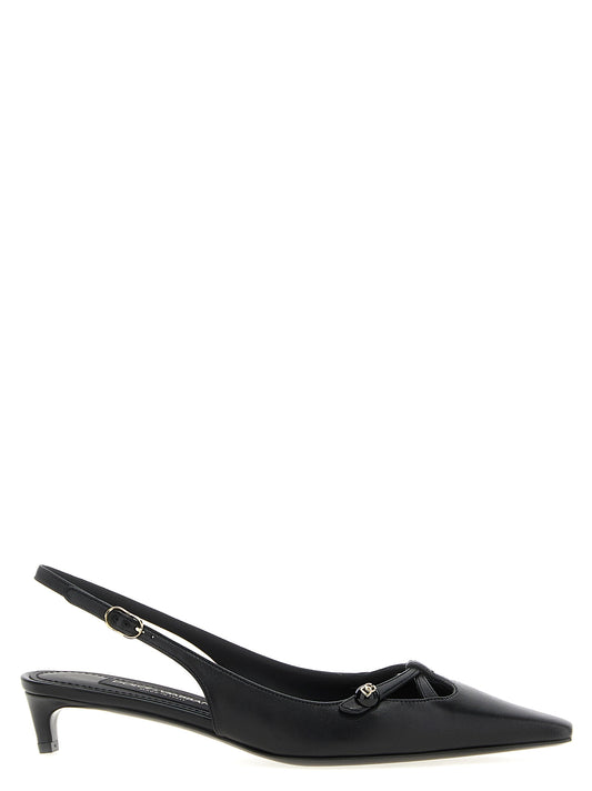 This Mid-Heel Slingback Pumps Heels by Dolce & Gabbana for women in lamb leather black presents a effortlessly chic silhouette from the Women's Lamb Leather Mid-Heel Slingback Pumps Heels collection, featuring a effortlessly chic mid-heel and effortlessly chic .