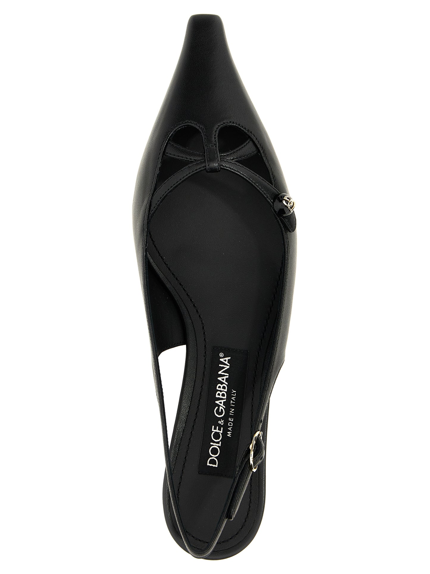 Mid-Heel Slingback Pumps Heels by Dolce & Gabbana for women in lamb leather black features a effortlessly chic Women's Lamb Leather Mid-Heel Slingback Pumps Heels design with a sophisticated mid-heel and elegant .
