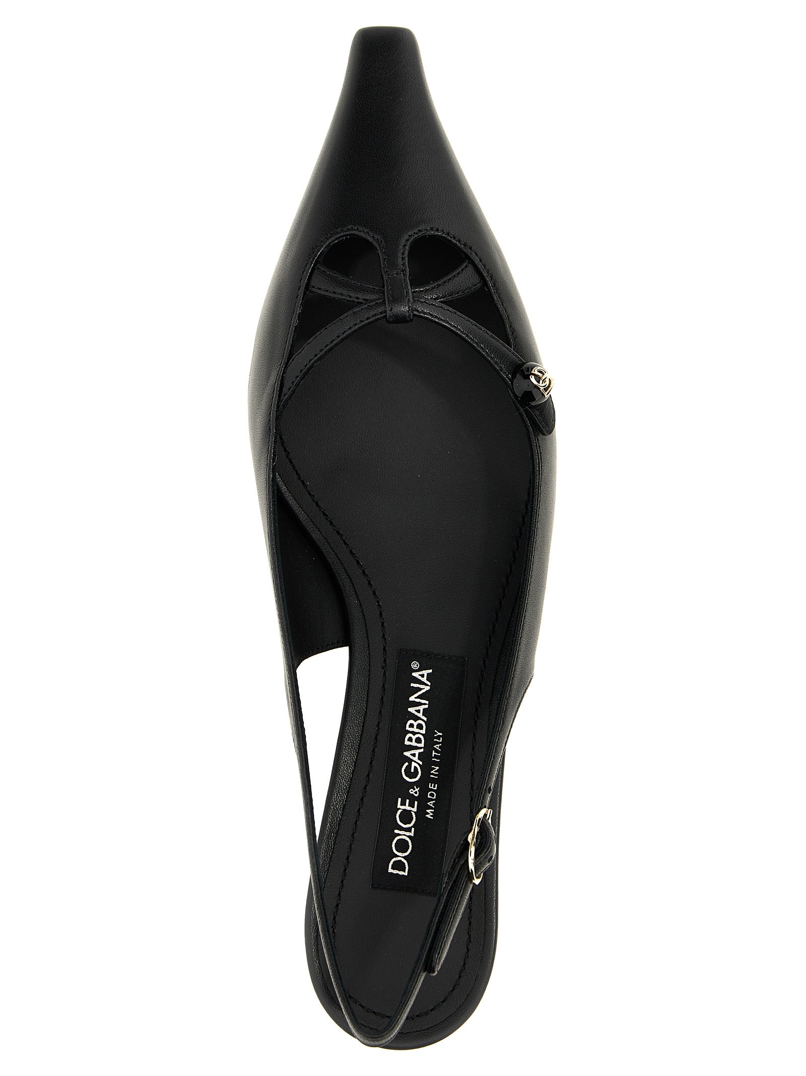 Mid-Heel Slingback Pumps Heels by Dolce & Gabbana for women in lamb leather black features a effortlessly chic Women's Lamb Leather Mid-Heel Slingback Pumps Heels design with a sophisticated mid-heel and elegant .