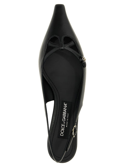 Mid-Heel Slingback Pumps Heels by Dolce & Gabbana for women in lamb leather black features a effortlessly chic Women's Lamb Leather Mid-Heel Slingback Pumps Heels design with a sophisticated mid-heel and elegant .