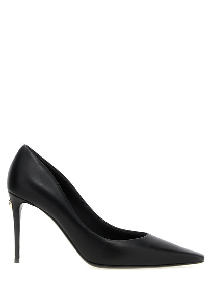 High-Heel Pumps Heels by Dolce & Gabbana for women in plush lamb leather black features a effortless chic silhouette, showcasing the Women's Plush Lamb Leather High-Heel Pumps Heels design with a effortless chic high-heel and for a effortless chic finish.