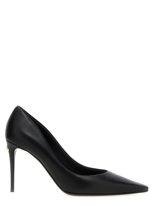 High-Heel Pumps Heels by Dolce & Gabbana for women in plush lamb leather black features a effortless chic silhouette, showcasing the Women's Plush Lamb Leather High-Heel Pumps Heels design with a effortless chic high-heel and for a effortless chic finish.