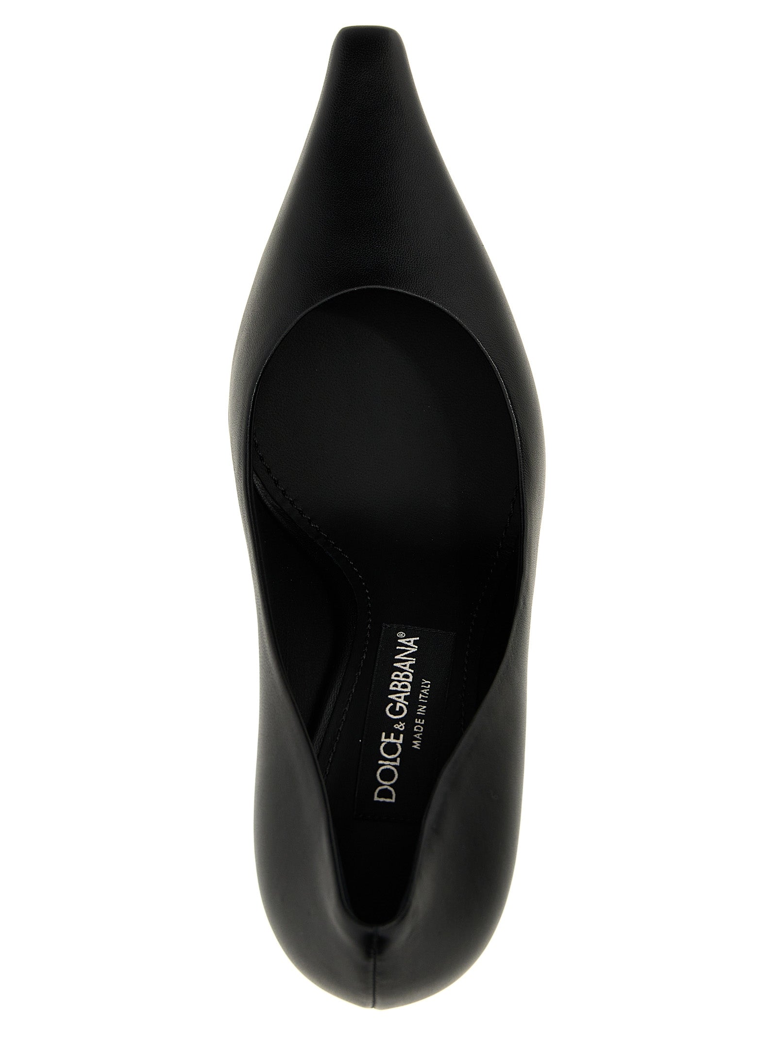 High-Heel Pumps Heels by Dolce & Gabbana for women in plush lamb leather black features an captivating silhouette, showcasing the elegant Women's Plush Lamb Leather High-Heel Pumps Heels design with a high-heel and a sophisticated .