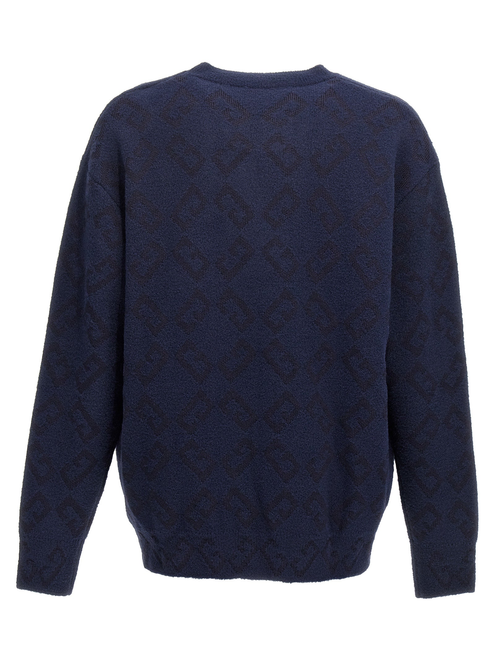 Cardigan by Givenchy for men in polyamide wool blue features an impeccable silhouette, showcasing a sophisticated crew neckline and detail for a truly impeccable finish.