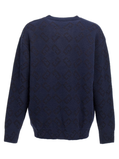 Cardigan by Givenchy for men in polyamide wool blue features an impeccable silhouette, showcasing a sophisticated crew neckline and detail for a truly impeccable finish.