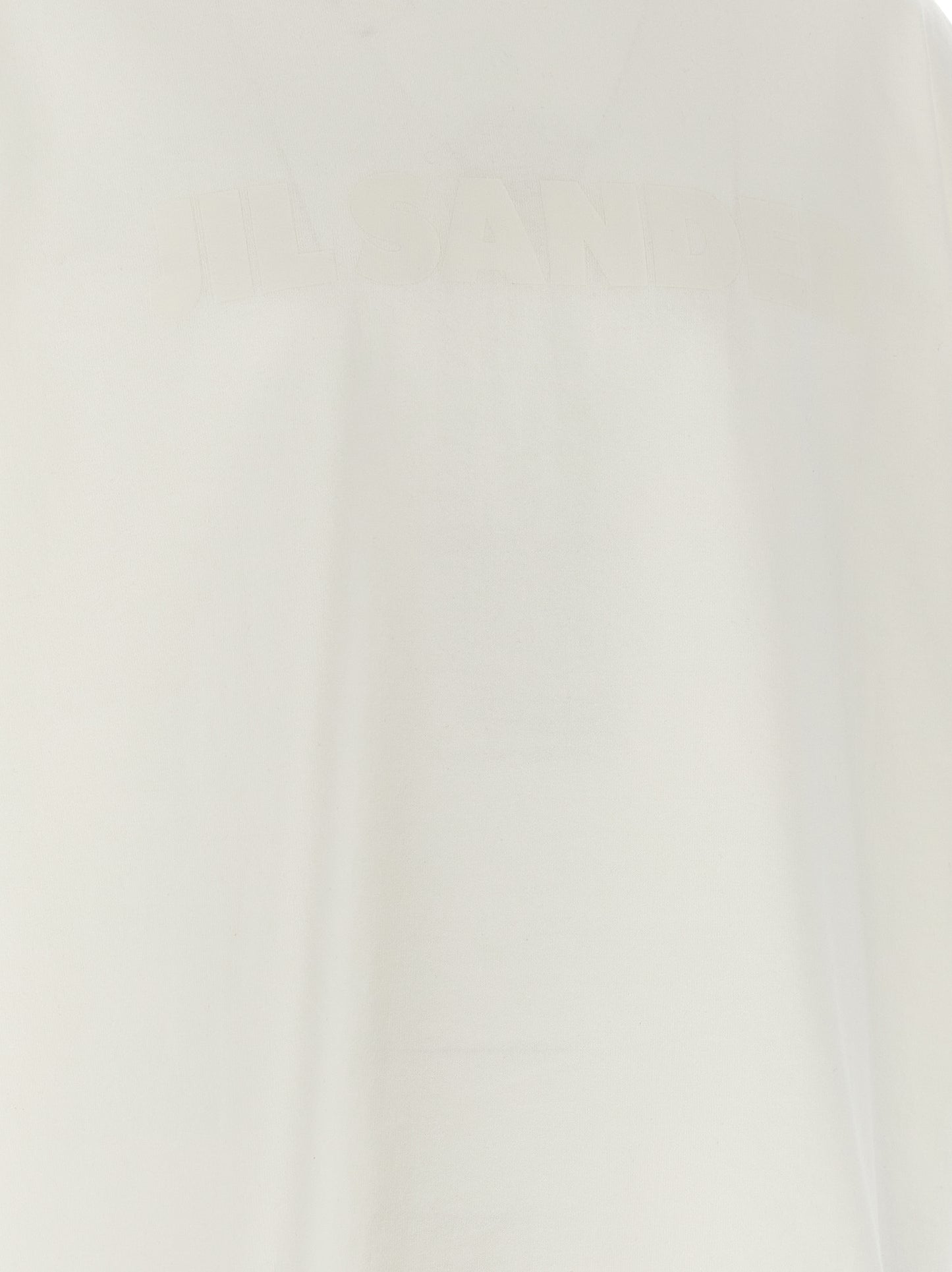 T-Shirt by Jil Sander for men in cotton white & print showcases a fashionable silhouette, elegantly detailed with a fashionable and for a sophisticated, high-fashion look.