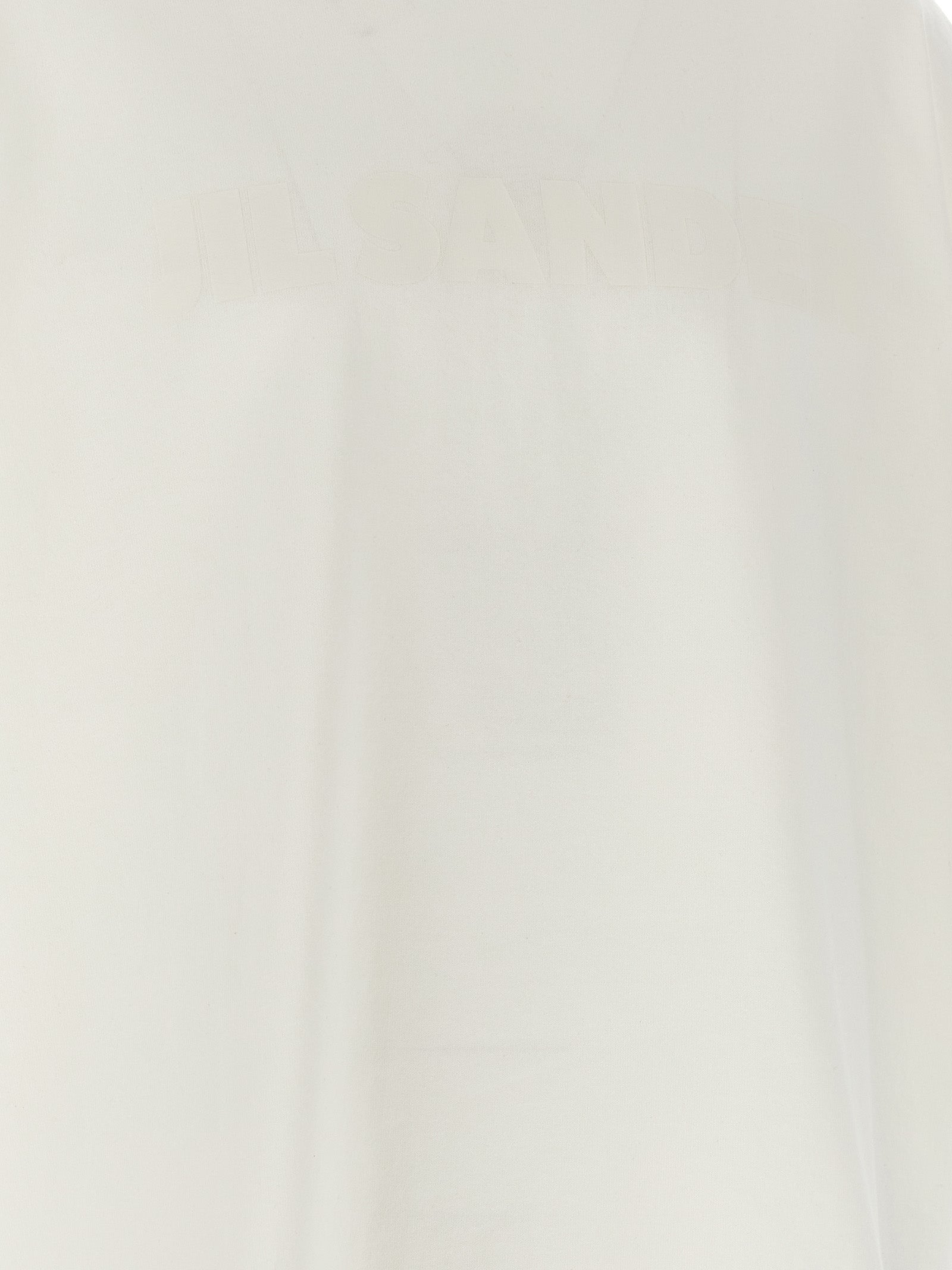 T-Shirt by Jil Sander for men in cotton white & print showcases a fashionable silhouette, elegantly detailed with a fashionable and for a sophisticated, high-fashion look.