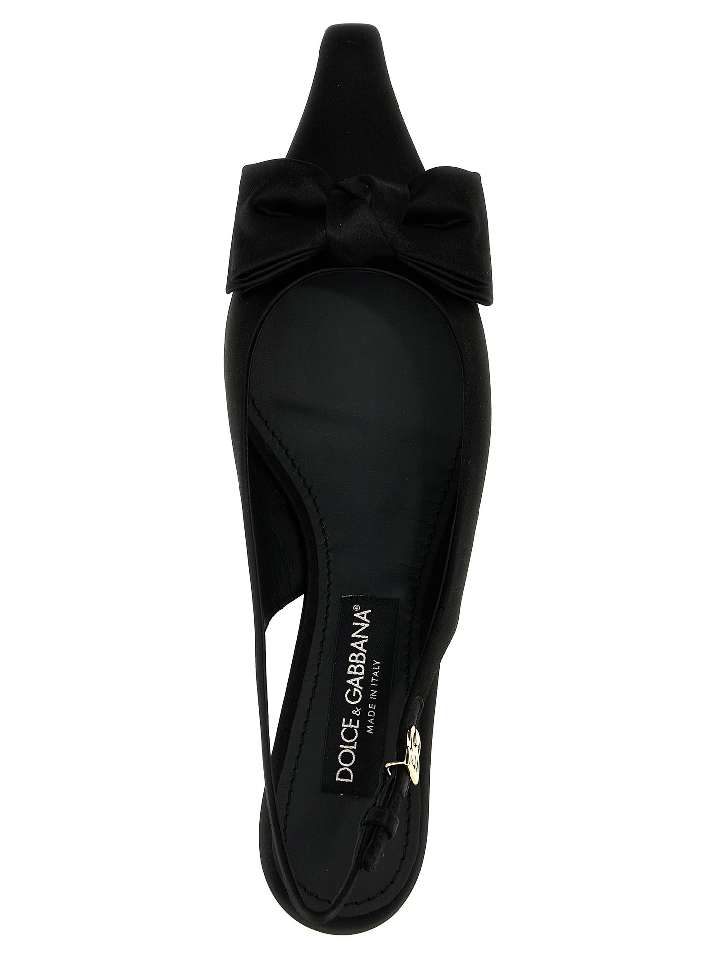 Mid-Heel Slingback Pumps Heels by Dolce & Gabbana for women in viscose silk satin and black showcases a effortlessly elegant silhouette as Women's Viscose Silk Satin Mid-Heel Slingback Pumps Heels, featuring a effortlessly elegant mid-heel and a effortlessly elegant for an elegant look.