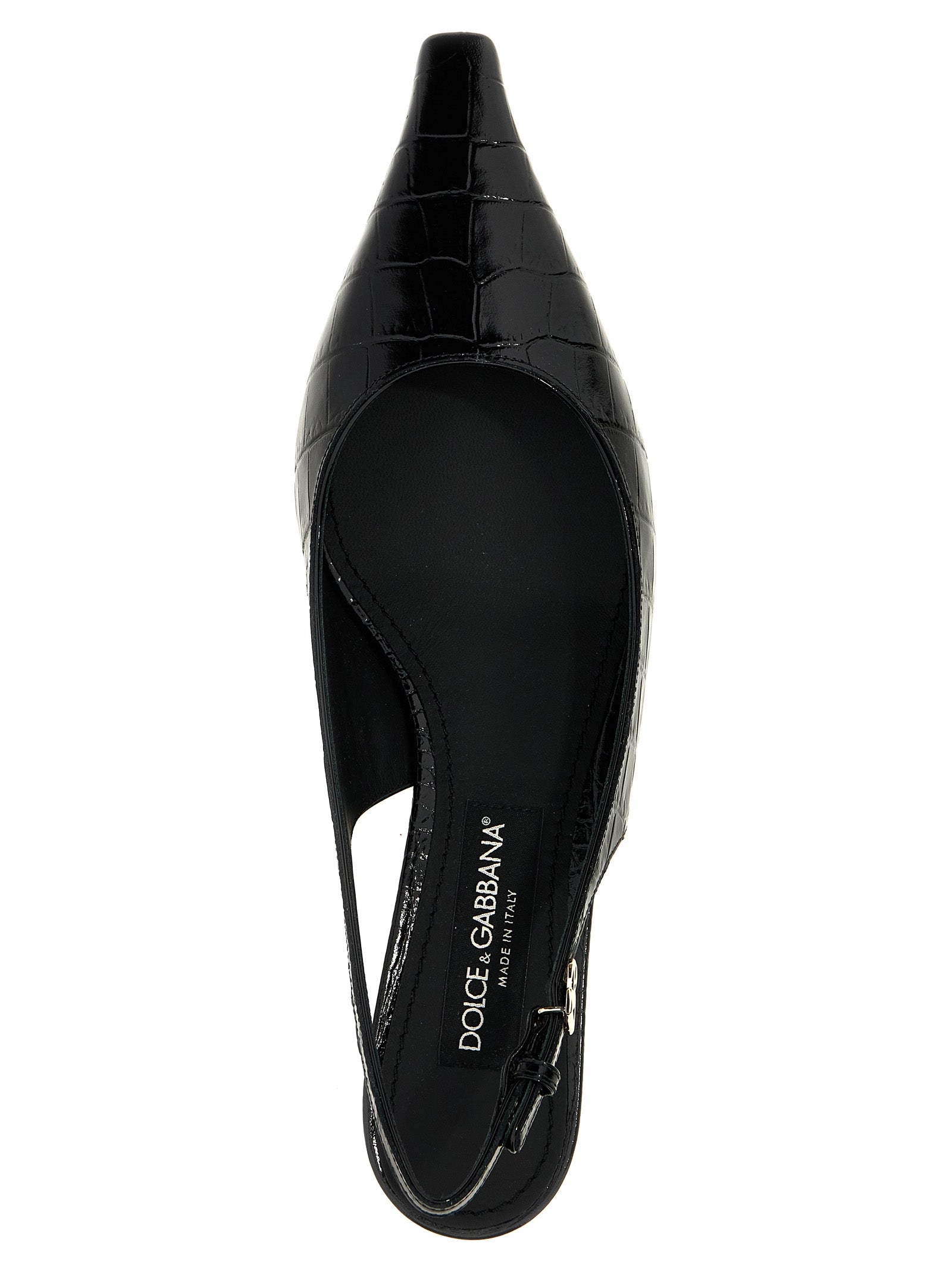 Low-Heel Mid-Heel Slingback Pumps Heels by Dolce & Gabbana for women in crocodile calfskin leather and black & print showcases a effortlessly elegant silhouette as Women's Crocodile Calfskin Leather Low-Heel Mid-Heel Slingback Pumps Heels, featuring a effortlessly elegant low-heel mid-heel and a effortlessly elegant for an elegant look.
