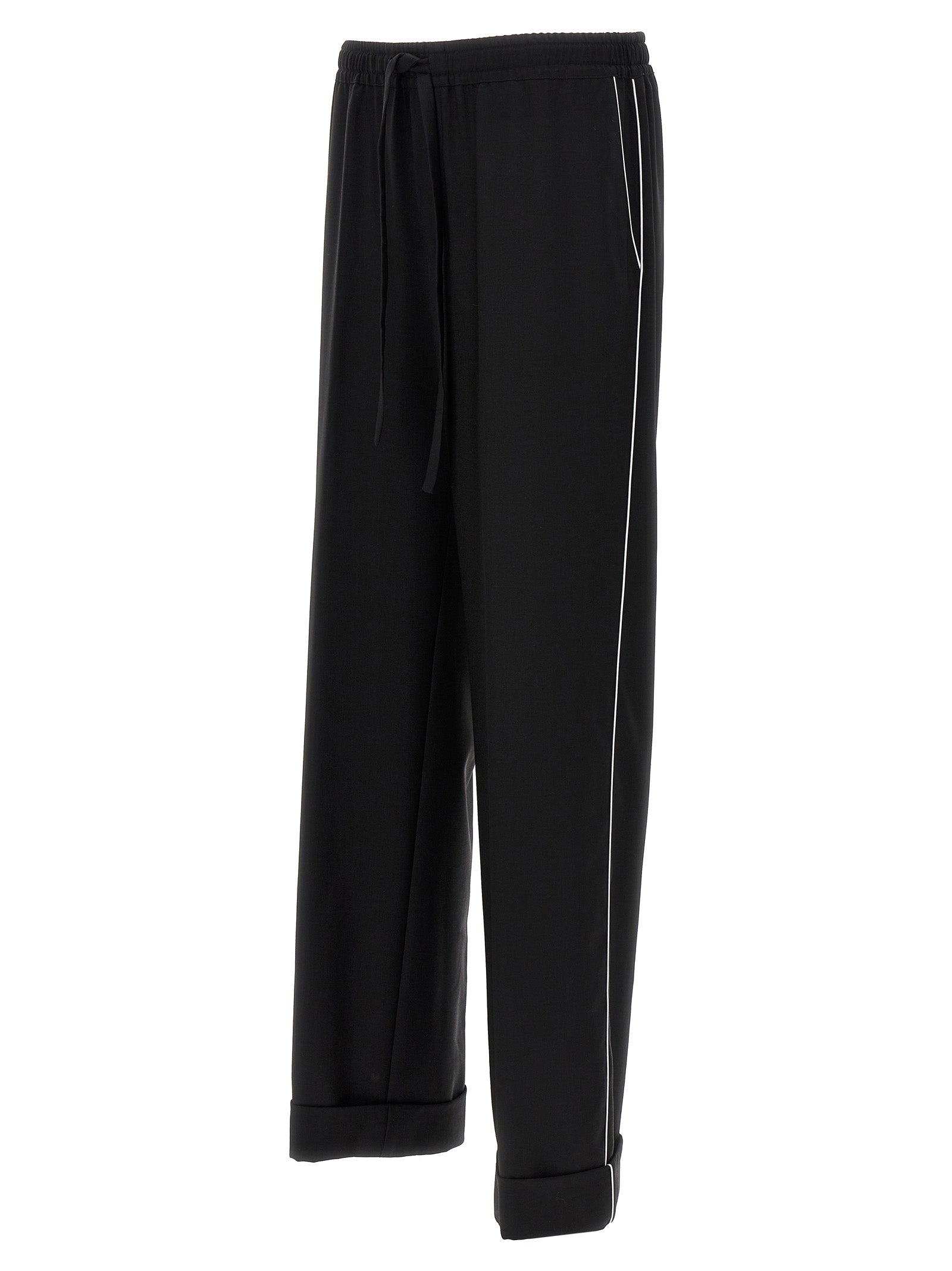 Casual Pants by Dolce & Gabbana for men in virgin wool black presents a refined pantology silhouette, artfully defined by a refined pantology , long, and a sophisticated .