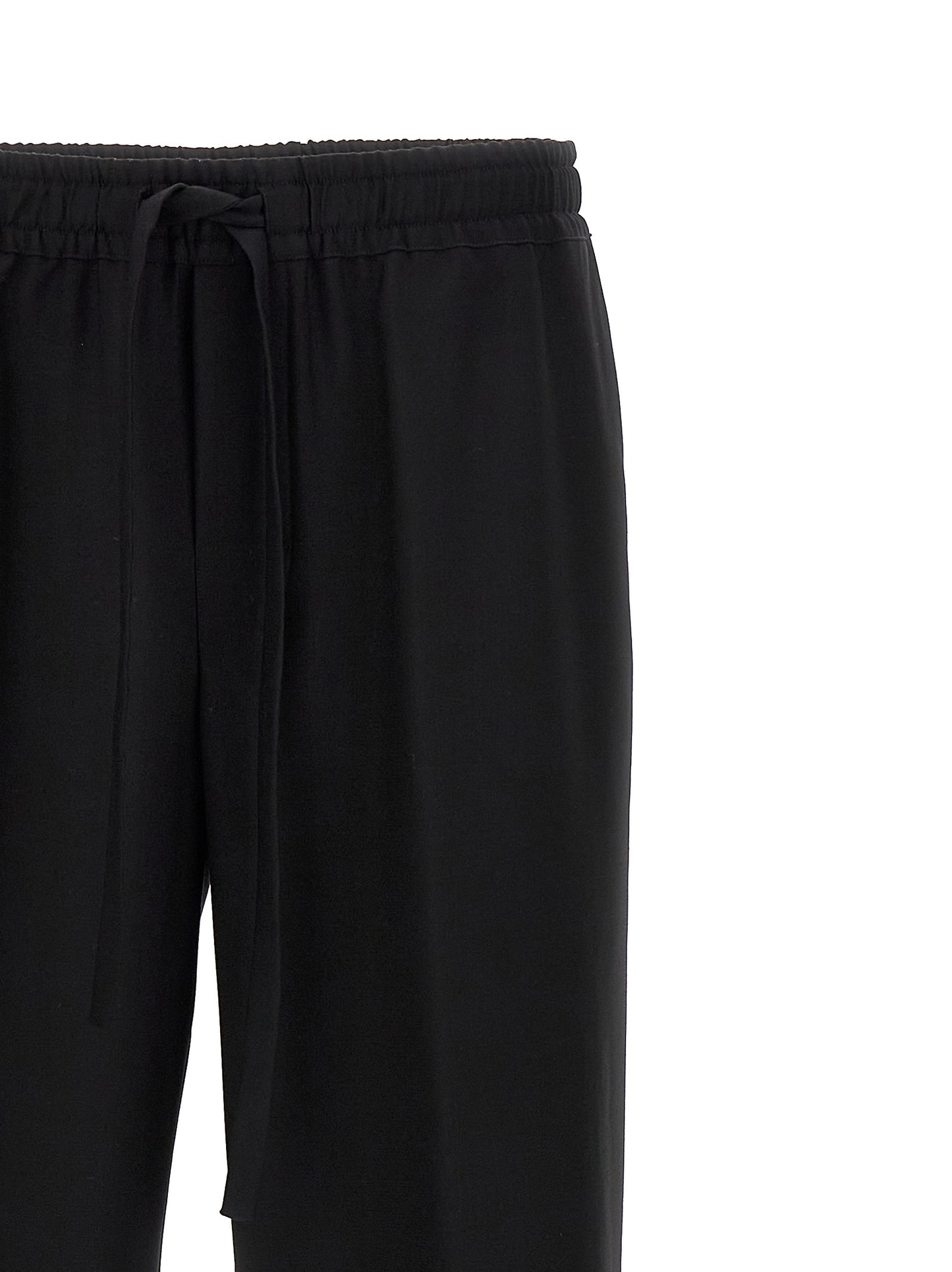 Casual Pants by Dolce & Gabbana for men in virgin wool black features an sartorial and long with a cut for a sartorial finish.