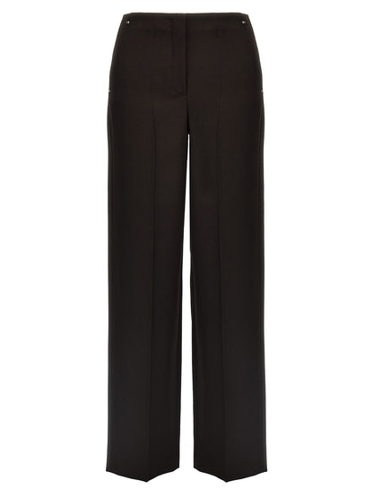 Trousers by Fendi for women in virgin wool purple features an on trend silhouette, showcasing a sophisticated with a long and for an on trend finish.