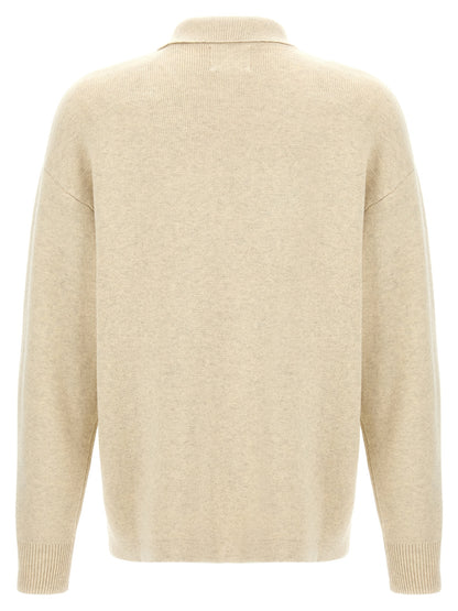Cardigan by Isabel Marant for men in polyamide polyester viscose & cotton gray & jacquard features a dramatic silhouette, showcasing a sophisticated and dramatic detail for a timeless, premium look.