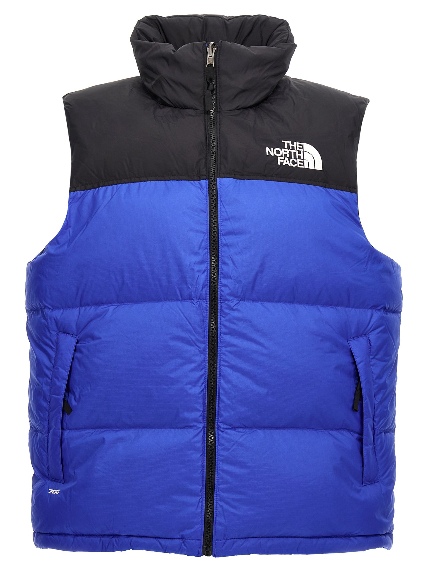 Hooded Vest by The North Face for men in plush nylon blue & signature features a enviable silhouette, elegantly detailed with a enviable hooded neckline and functional pockets & hooded for a enviable finish.