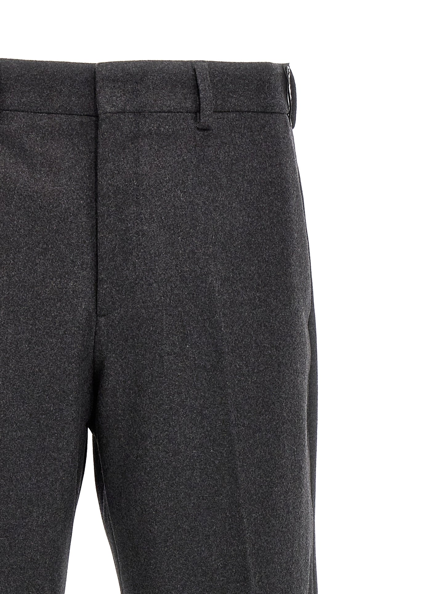 Casual Pants by Fendi for men in cashmere gray presents a refined pantology silhouette, artfully defined by a refined pantology straight-leg, long, and a sophisticated .
