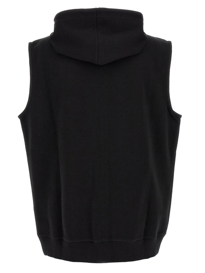 Hooded Vest by Brunello Cucinelli for men in silk polyamide cotton & cashmere black features a stylish silhouette, showcasing distinct hooded and a refined for a truly stylish finish.