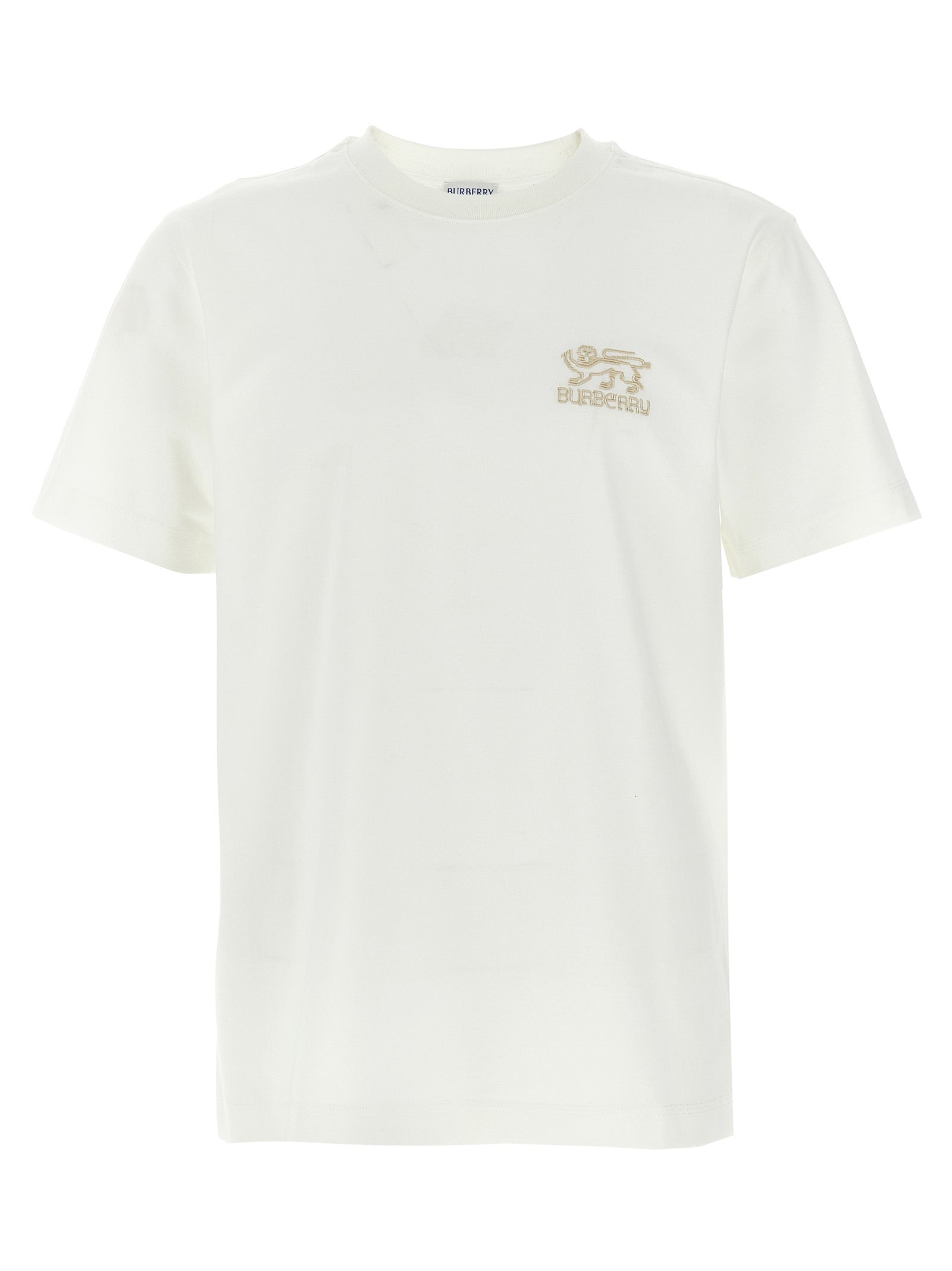 T-Shirt by Burberry for men in organic cotton white features an on trend silhouette, perfectly showcasing a on trend short-sleeve and crew neckline for an elevated aesthetic.