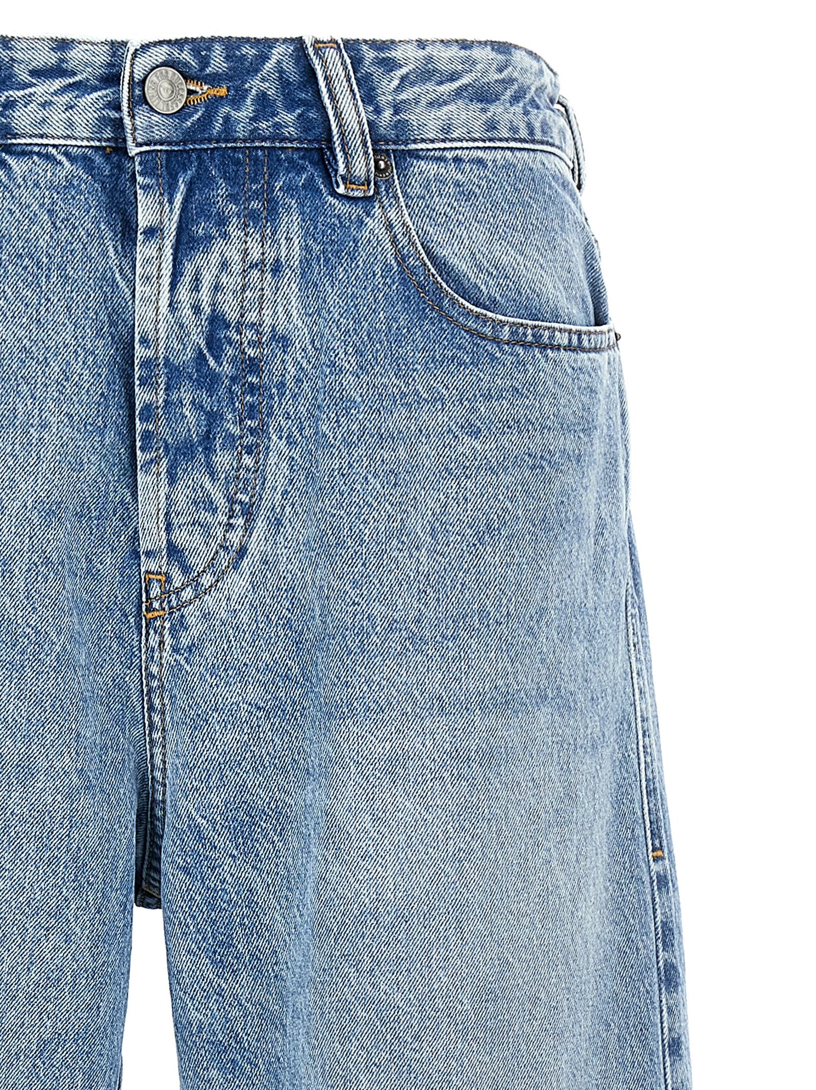 Jeans by Diesel for women in denim cotton blue presents a refined pantology silhouette, artfully defined by a refined pantology relaxed-fit & wide, long, and a sophisticated low rise.