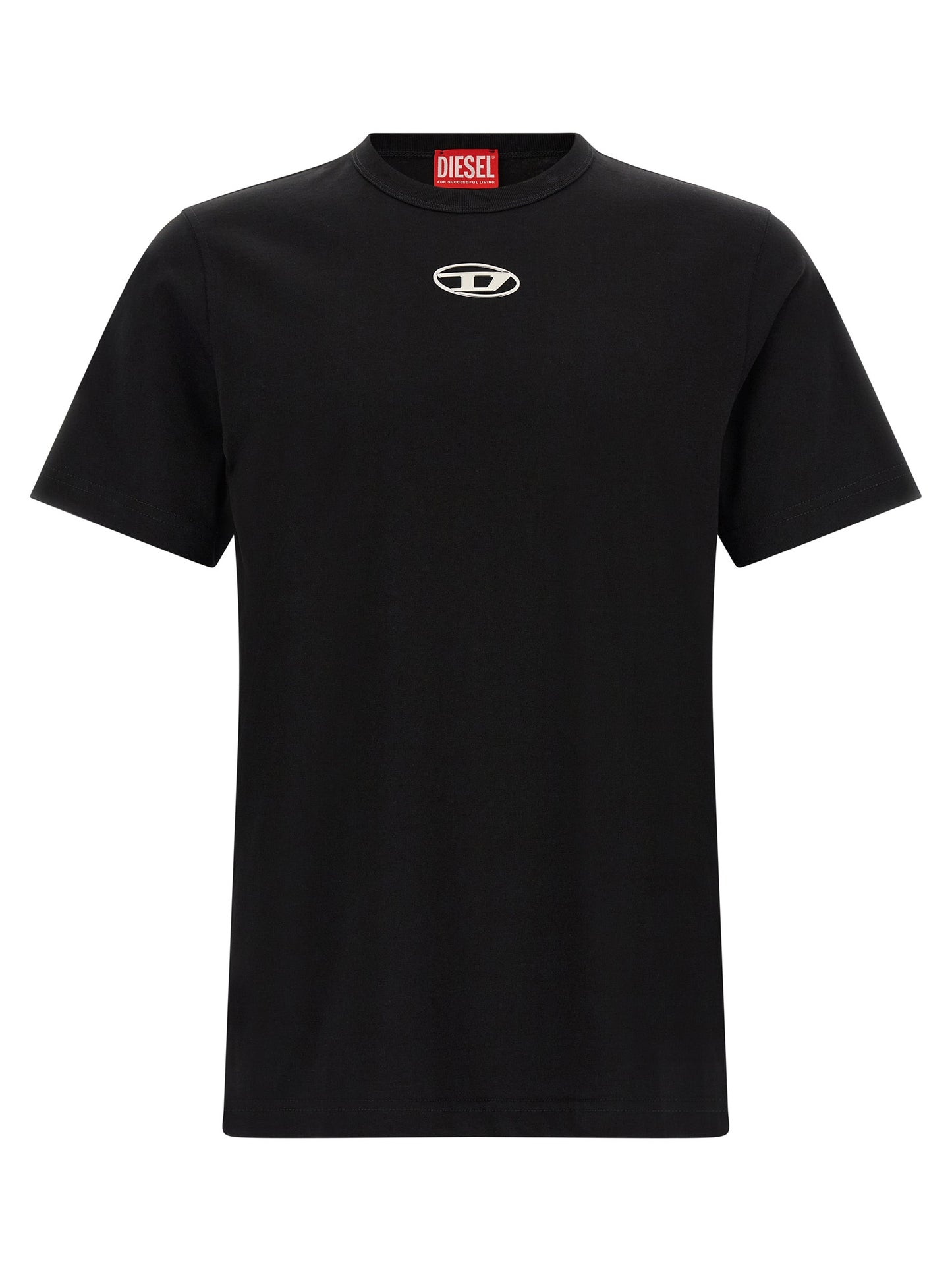T-Shirt by Diesel for men in cotton black features an on trend silhouette, perfectly showcasing a on trend short-sleeve and crew neckline for an elevated aesthetic.