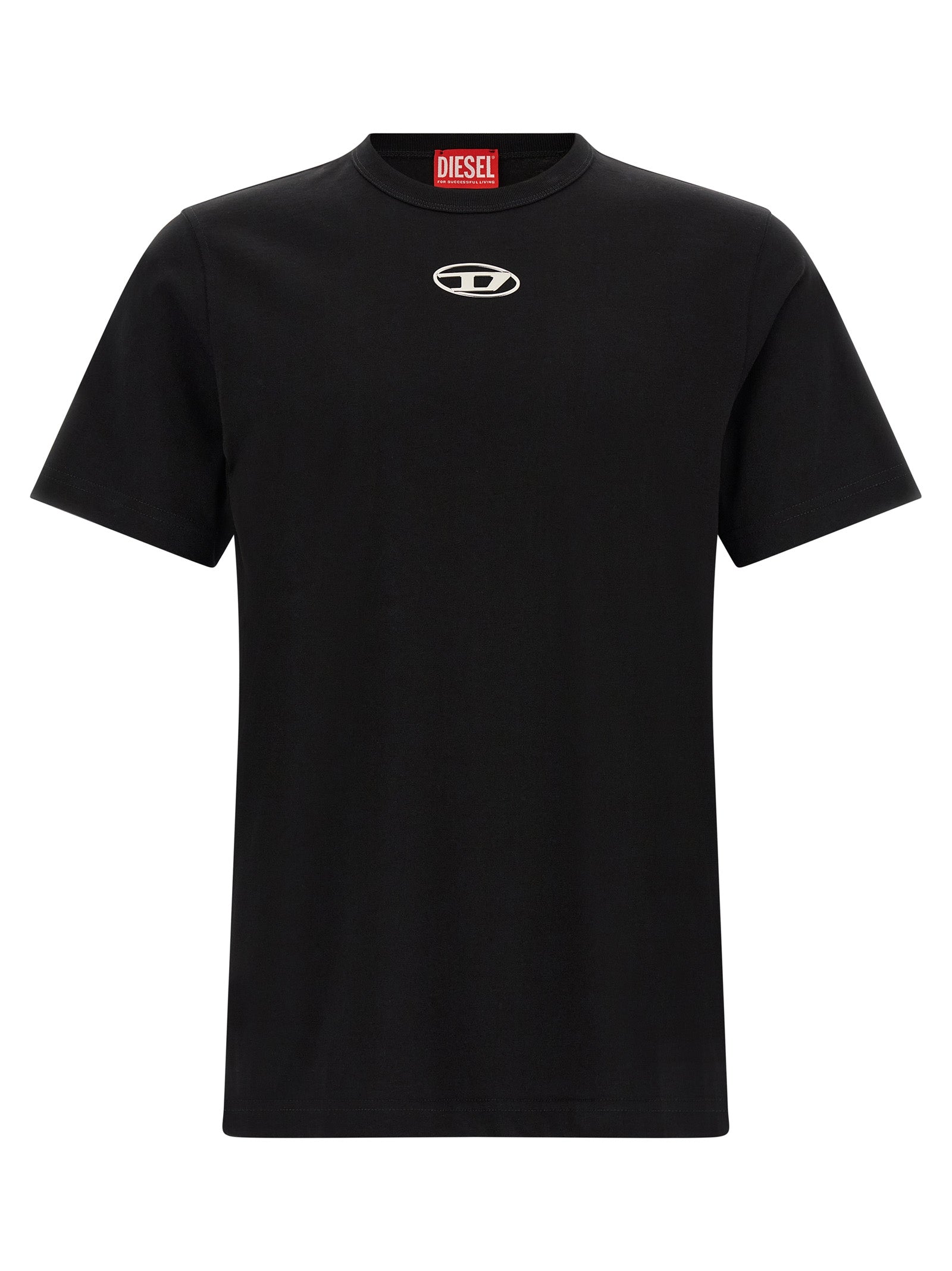 T-Shirt by Diesel for men in cotton black features an on trend silhouette, perfectly showcasing a on trend short-sleeve and crew neckline for an elevated aesthetic.
