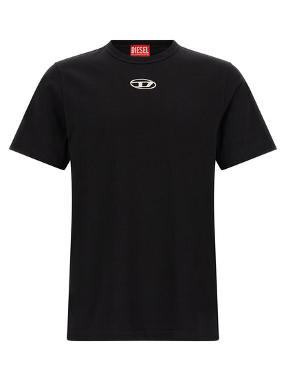 T-Shirt by Diesel for men in cotton black features an on trend silhouette, perfectly showcasing a on trend short-sleeve and crew neckline for an elevated aesthetic.