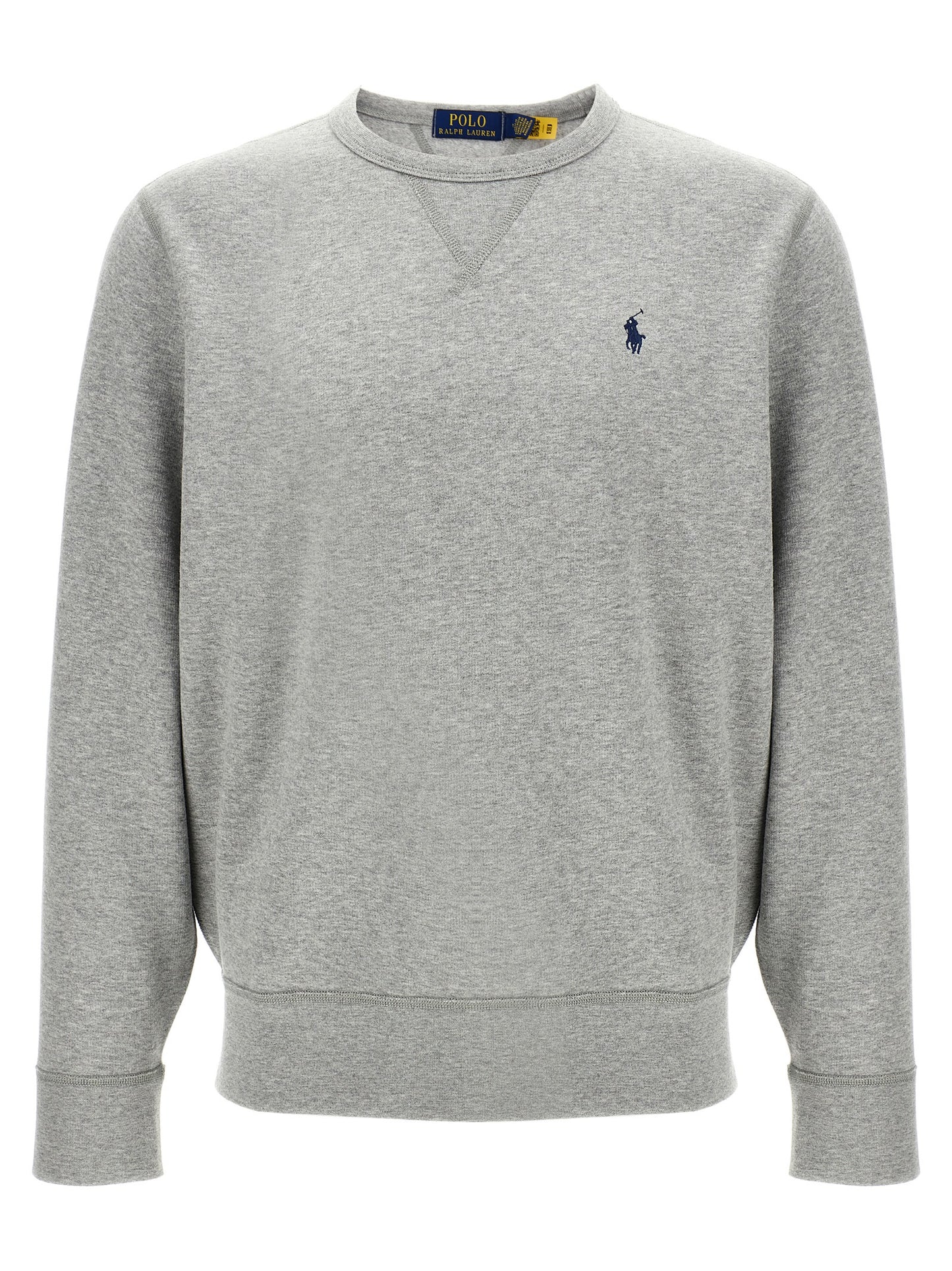 Sweatshirt by Polo Ralph Lauren for men in cotton polyester gray features a unrivaled silhouette with a refined crew neckline and unrivaled detailing for a sophisticated look.