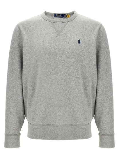 Sweatshirt by Polo Ralph Lauren for men in cotton polyester gray features a unrivaled silhouette with a refined crew neckline and unrivaled detailing for a sophisticated look.