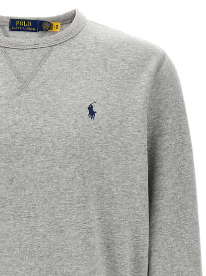 Sweatshirt by Polo Ralph Lauren for men in cotton polyester gray features an magnificent silhouette, showcasing a sophisticated crew neckline and detail for a truly magnificent finish.