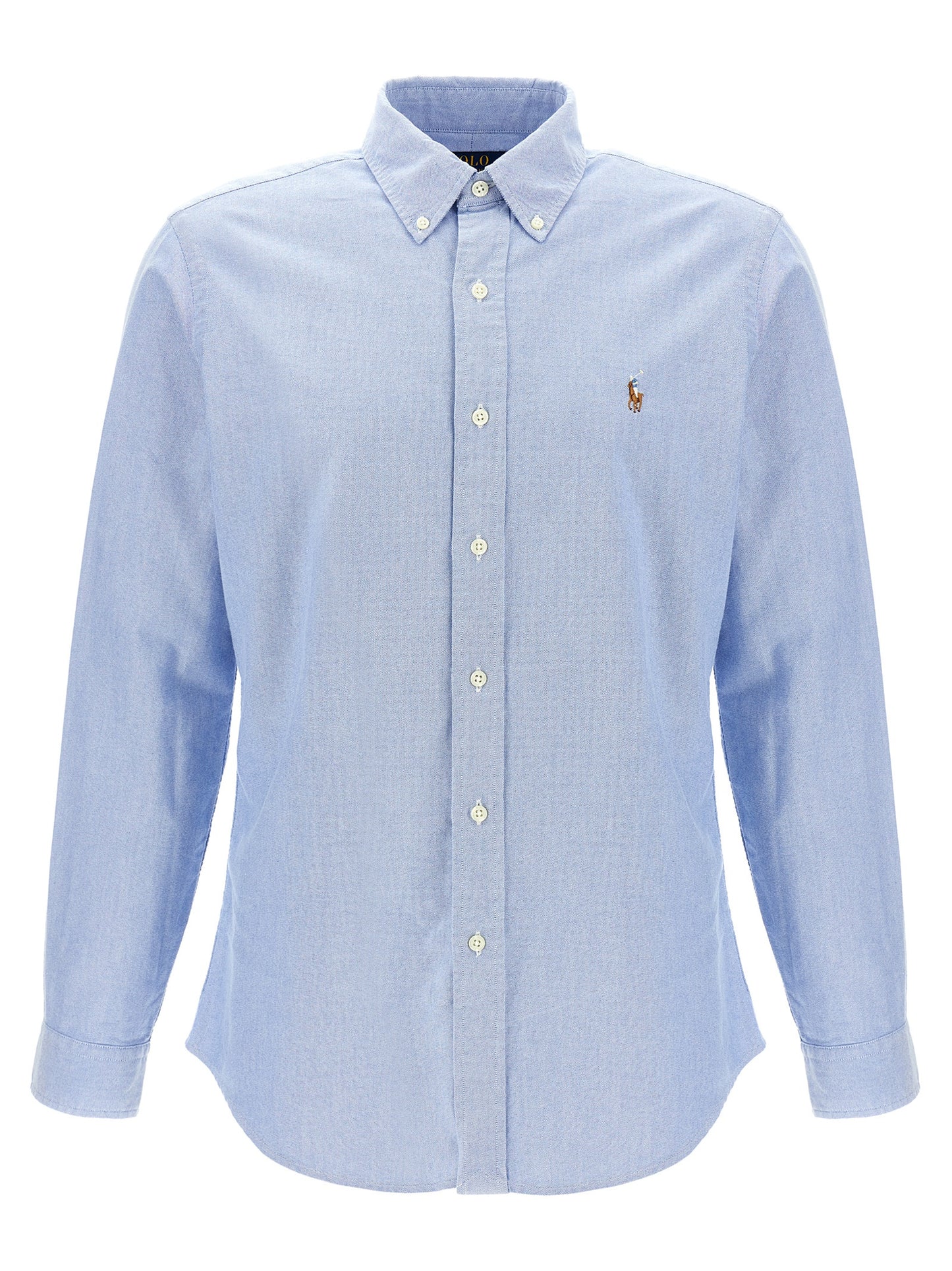 Shirt by Polo Ralph Lauren for men in cotton light-blue, featuring a nuanced and nuanced for a sophisticated finish.