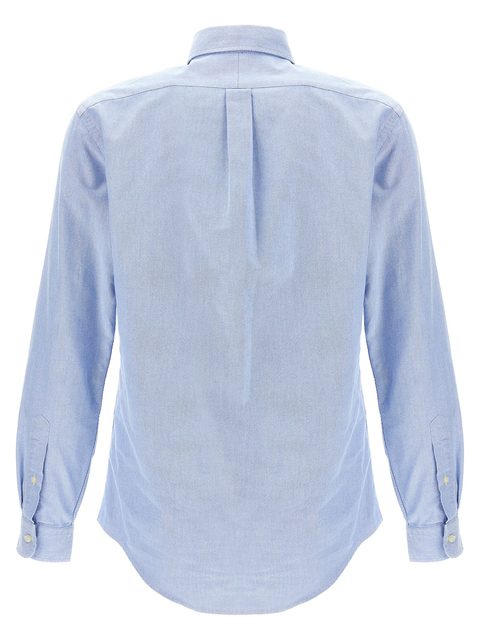 Shirt by Polo Ralph Lauren for men in cotton light-blue showcases a sleek silhouette, elegantly detailed with a sleek and for a sleek finish.