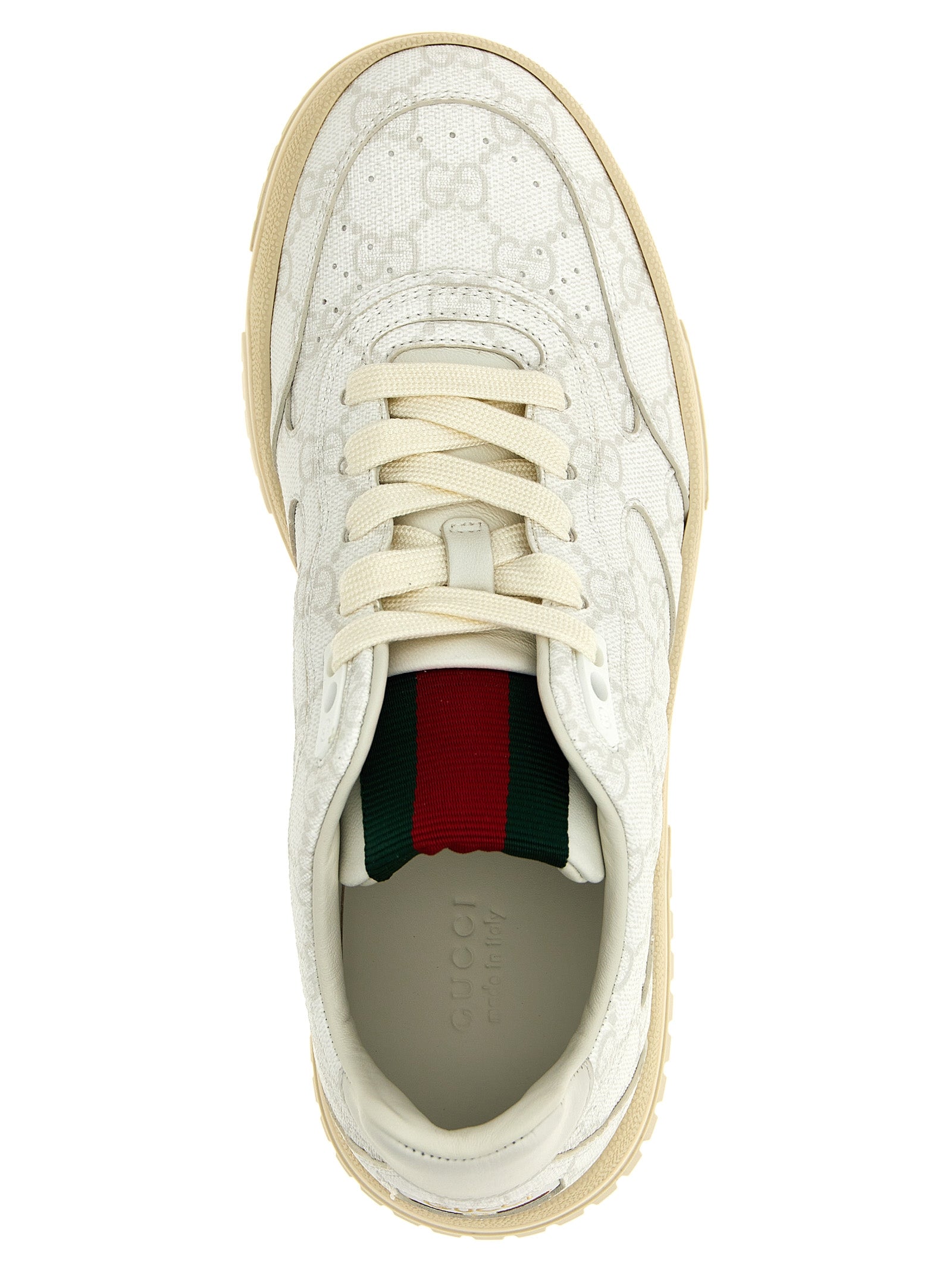 Sneakers by Gucci for women in polyethylene polyurethane polyester cotton white features an versatile design from the Gg Heart Ribbon Women's Fashion Polyethylene Polyurethane Polyester Cotton Sneakers collection, highlighting a versatile fashion style for a premium, high-fashion look.