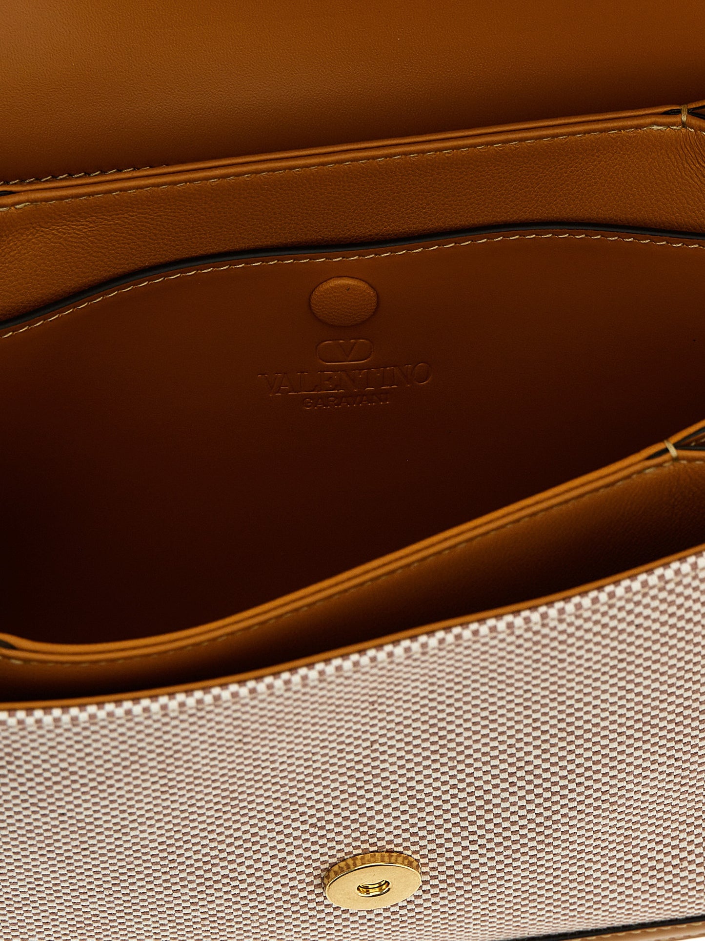 Shoulder Flap Bag by Valentino Garavani for women in cotton polyester canvas multicolor & signature features an effortlessly chic silhouette with a secure flap & magnetic, ample , and versatile shoulder-strap & adjustable-strap for effortlessly chic everyday luxury.