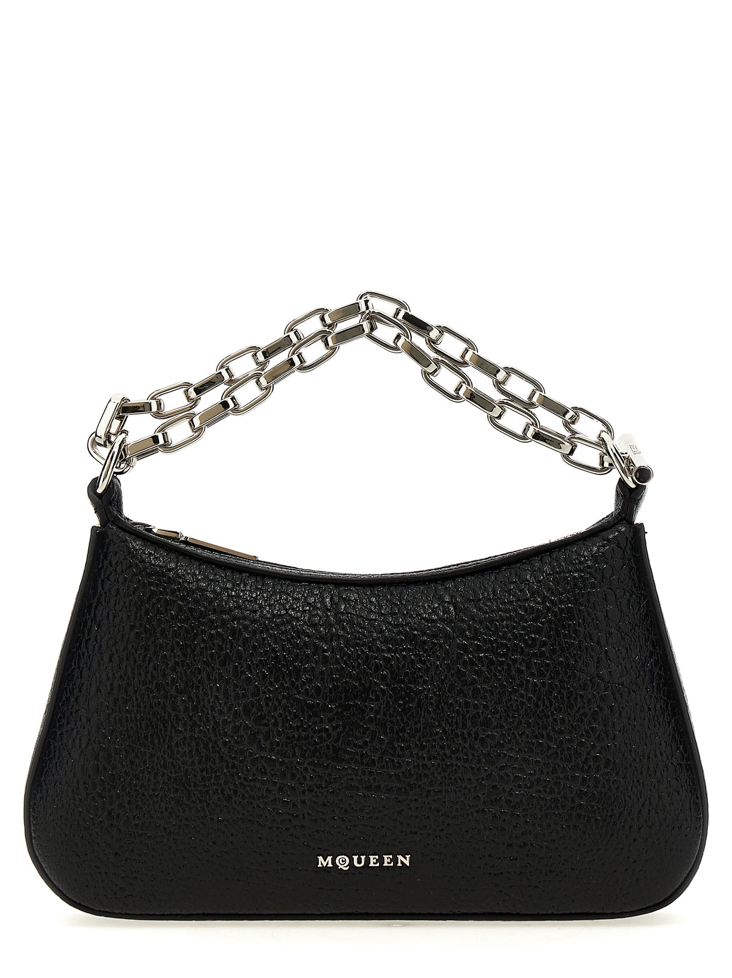 Mini Handbag by Alexander McQueen for women in lamb leather black features a exquisite silhouette, showcasing a secure zipper & hook and exquisite with versatile handle for a exquisite finish.