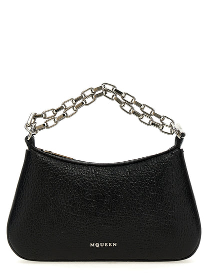 Mini Handbag by Alexander McQueen for women in lamb leather black features a exquisite silhouette, showcasing a secure zipper & hook and exquisite with versatile handle for a exquisite finish.