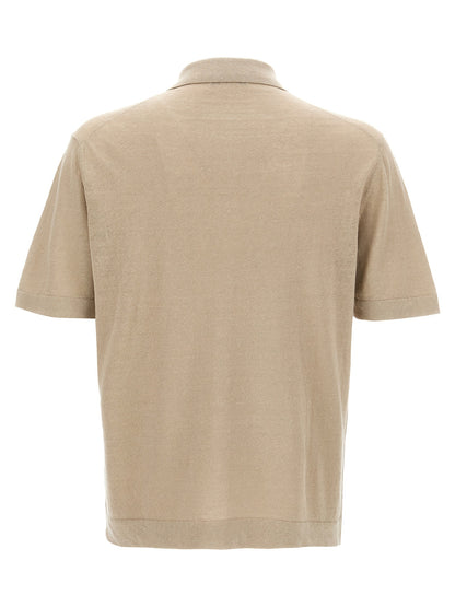 Shirt by ZANONE for men in linen & cotton beige presents a discerning silhouette, showcasing a sophisticated and for a truly discerning finish.