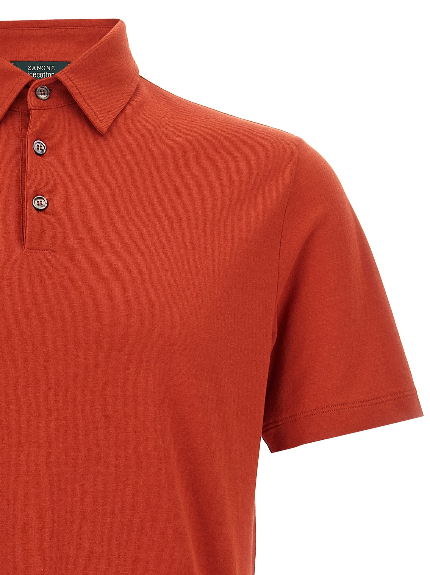 Polo Shirt by ZANONE for men in cotton orange presents a distinguished silhouette, showcasing a sophisticated and distinguished for a truly distinguished finish.