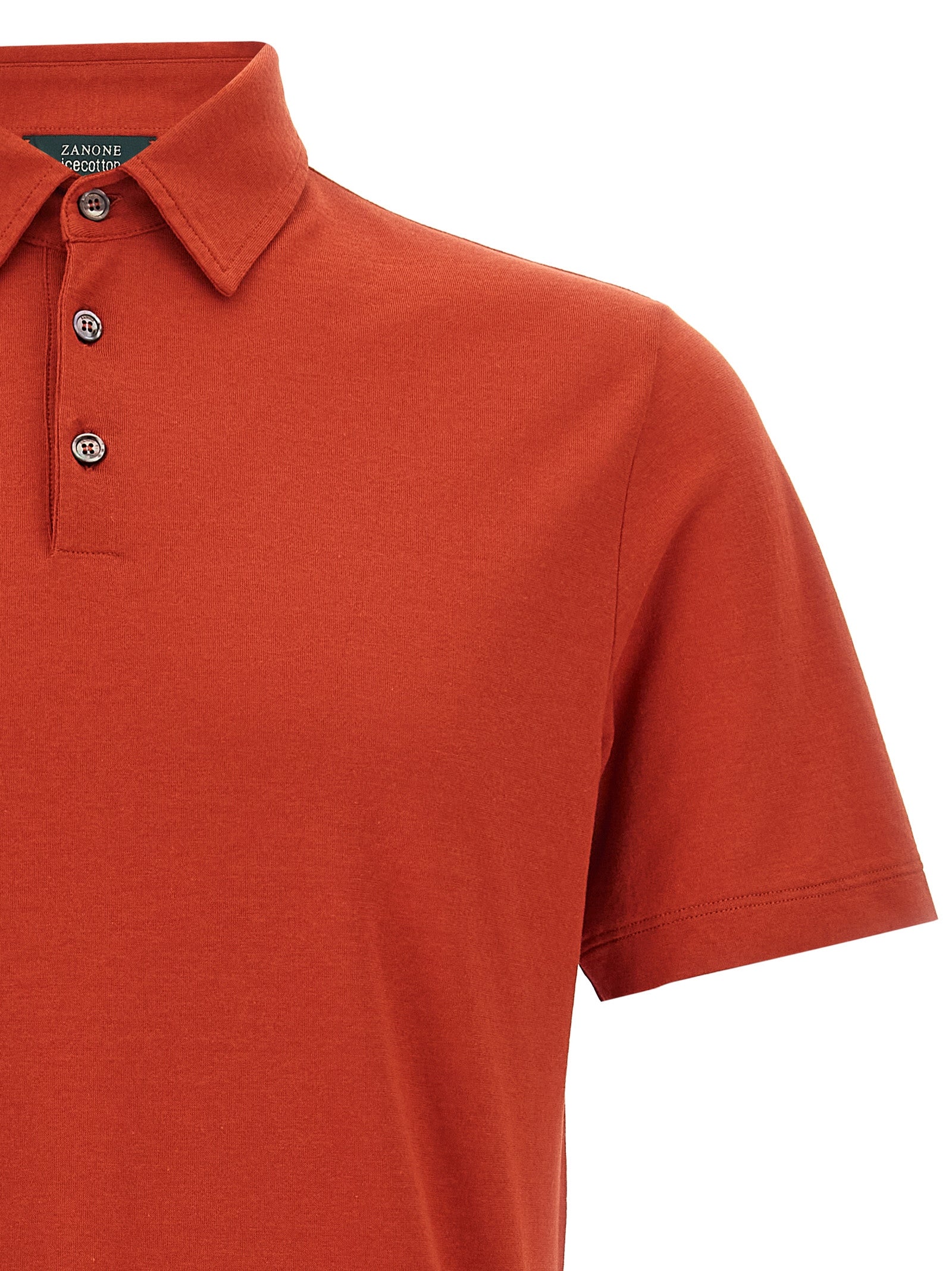 Polo Shirt by ZANONE for men in cotton orange presents a distinguished silhouette, showcasing a sophisticated and distinguished for a truly distinguished finish.