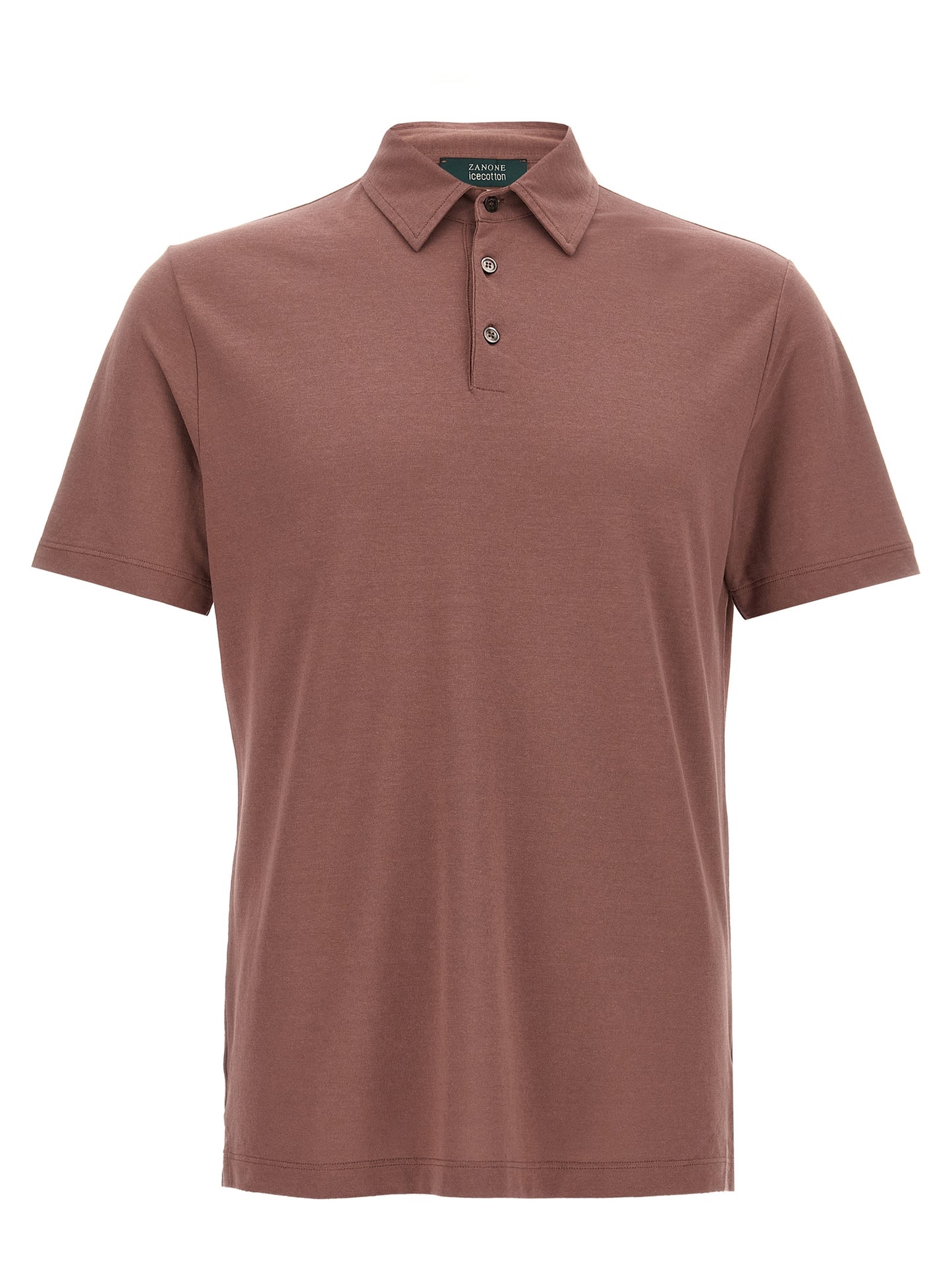 Polo Shirt by ZANONE for men in cotton brown presents a sleek silhouette, featuring a refined and short-sleeve for a sleek finish.