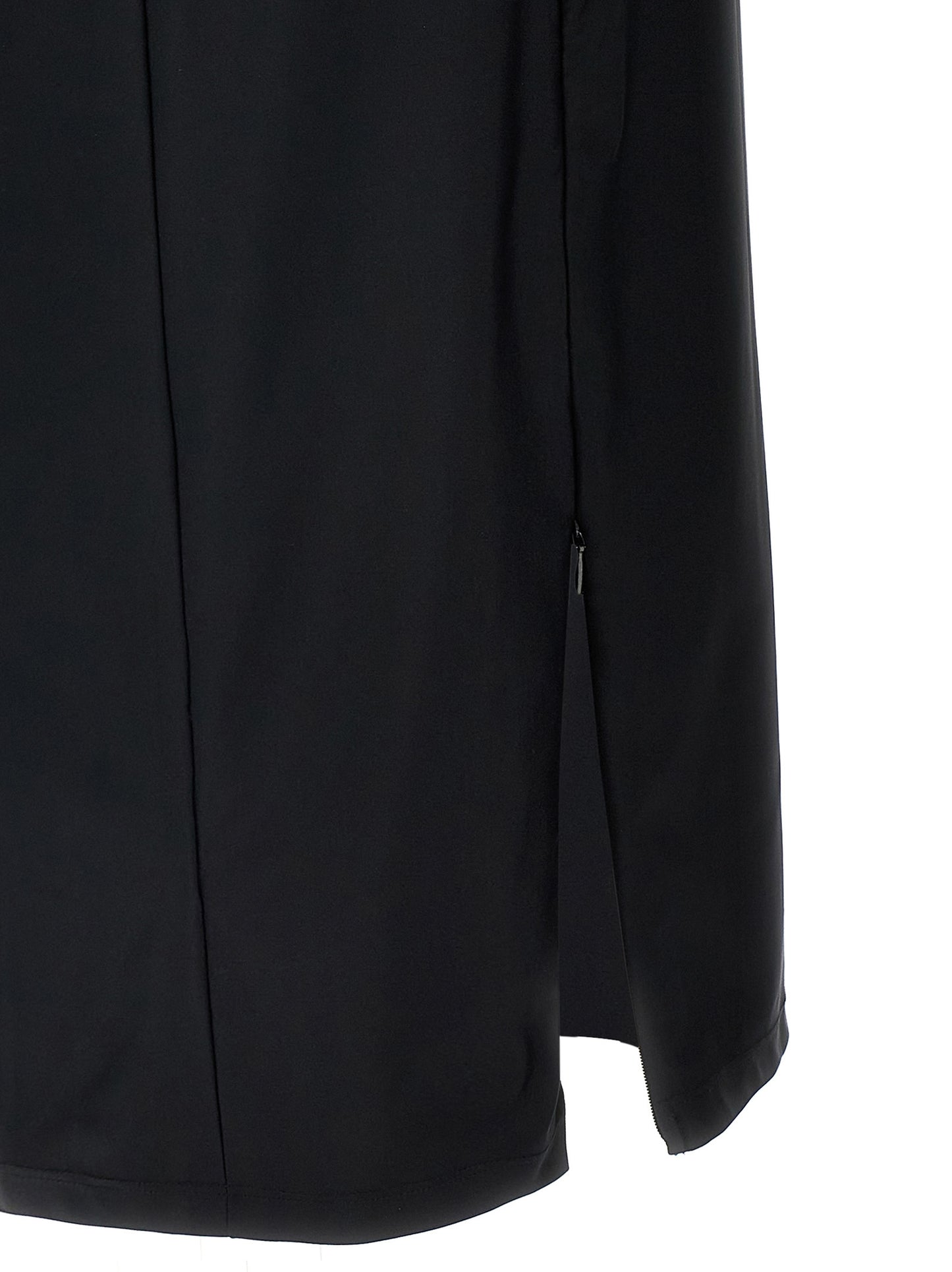 Dress by T BY ALEXANDER WANG for women in stretch nylon black presents a sinuous silhouette, showcasing a sophisticated and detailed with a sinuous midi for a refined finish.
