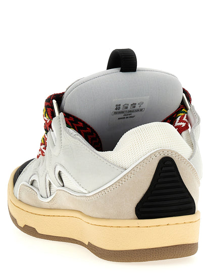 Sneakers by Lanvin for men in suede calfskin leather & plush polyester gray & herringbone features an timeless silhouette from the Men's Chunky Suede Calfskin Leather & Plush Polyester Sneakers collection, showcasing a signature chunky style with an timeless finish.