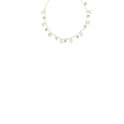 Necklace by Chloé for women in cashmere & capra leather gold showcases a luminous chain necklace design that defines the elegant Paddington Women's Gold Brass Necklace.
