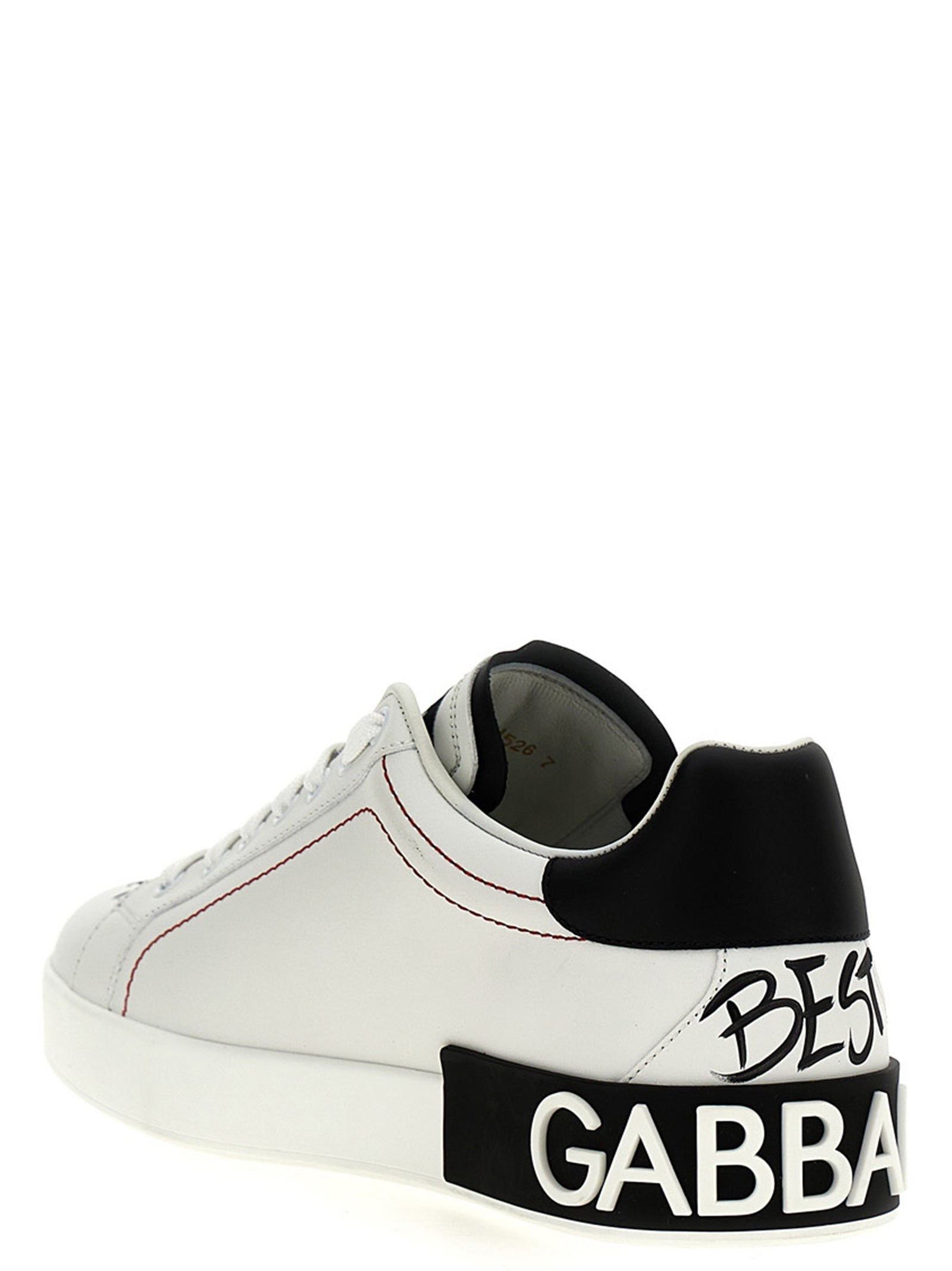 Sneakers by Dolce & Gabbana for men in calfskin leather bicolour, black & white features an timeless silhouette from the Men's Fashion Calfskin Leather Sneakers collection, showcasing a signature fashion style with an timeless finish.