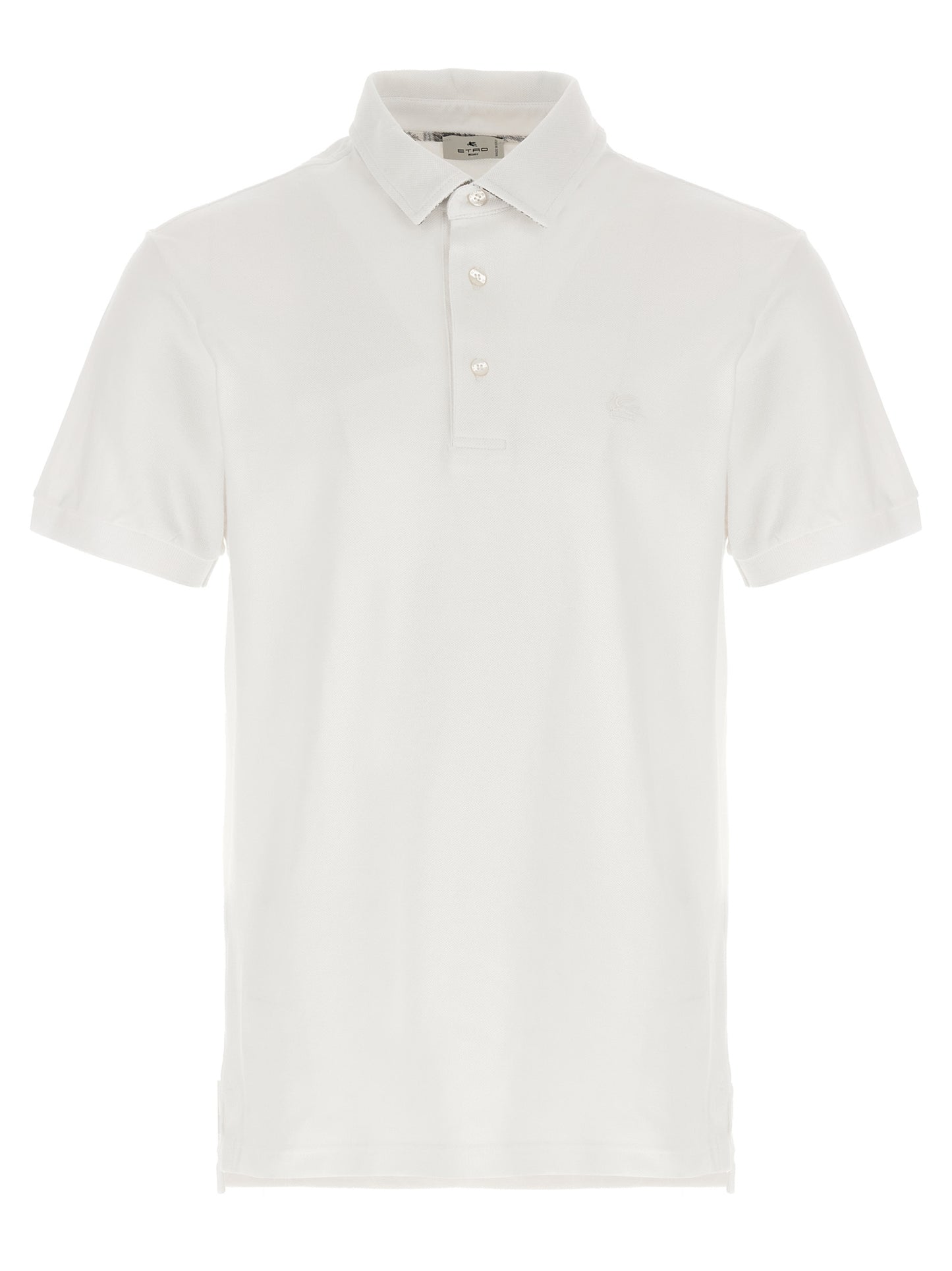 This Polo Shirt by Etro for men in cotton white, paisley, floral & print presents a flawless silhouette, showcasing flawless short-sleeve detailing and a refined for a truly flawless aesthetic.