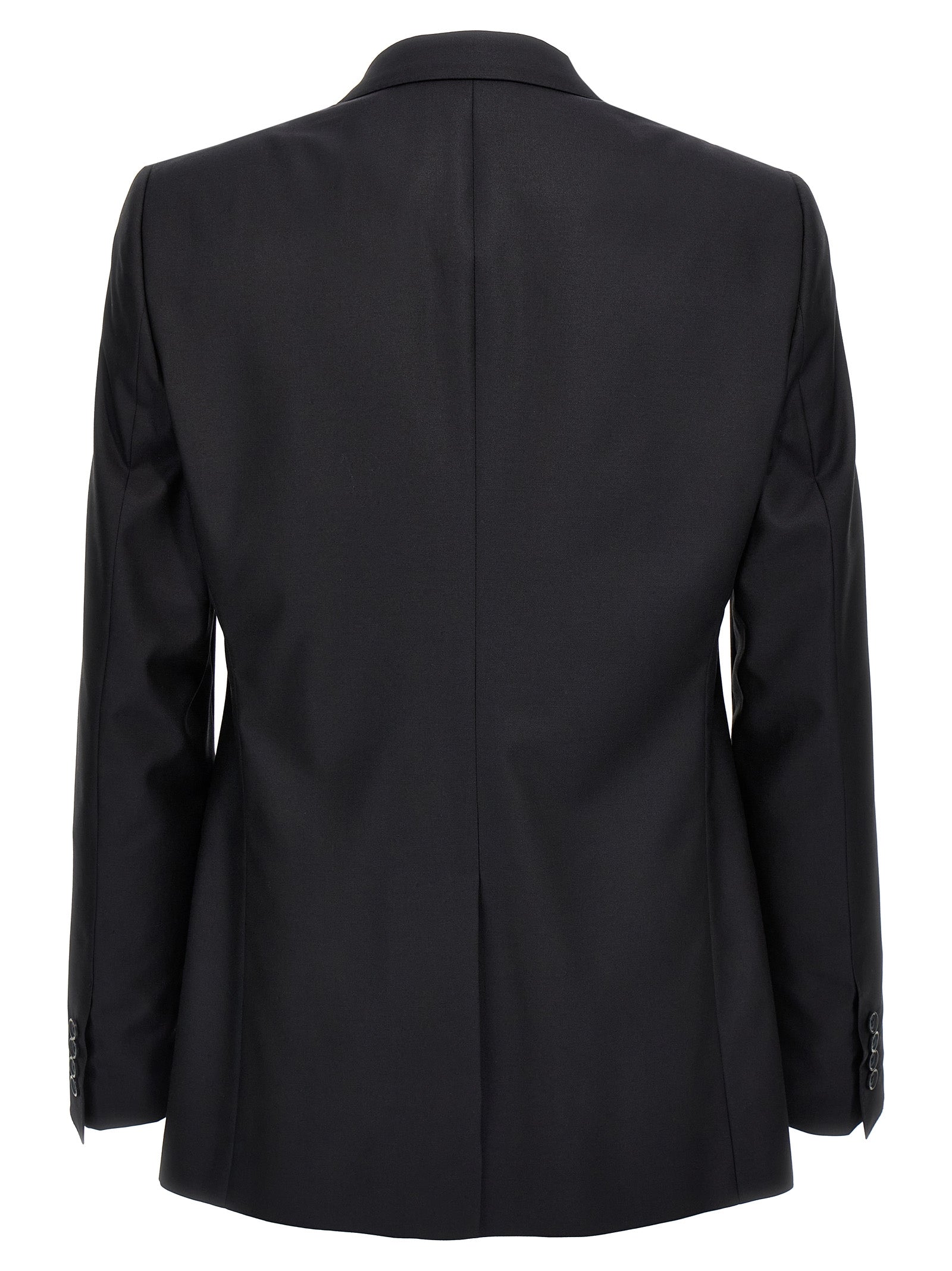 Pant Suit by Dolce & Gabbana for men in silk canvas & virgin wool blue showcases a sartorial silhouette, artfully detailed with a sophisticated and a sartorial straight-leg for a refined, high-fashion aesthetic.