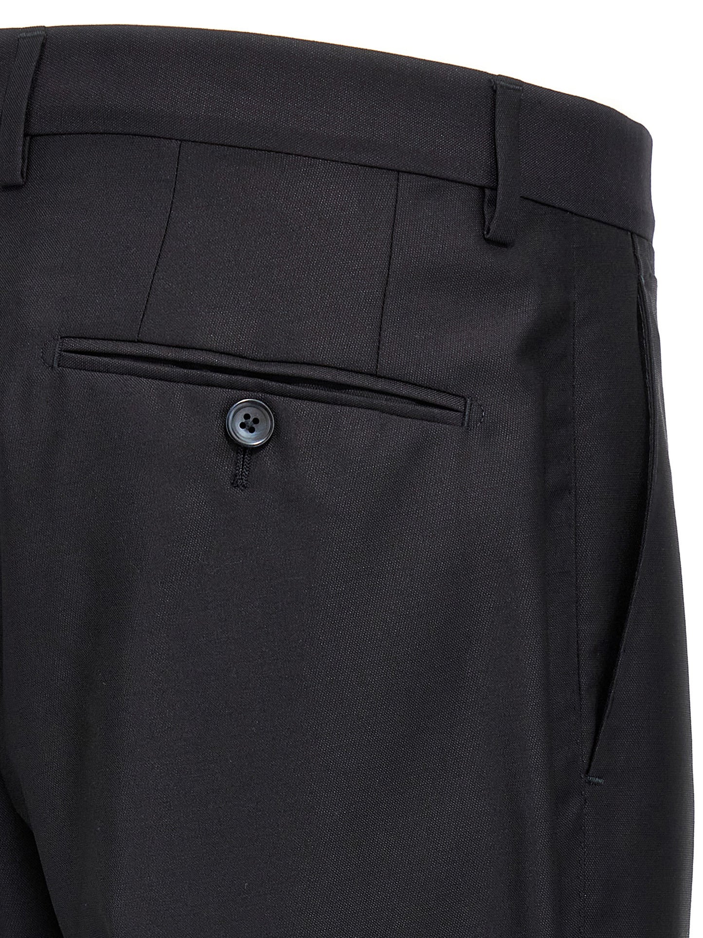 Pant Suit by Dolce & Gabbana for men in silk canvas & virgin wool blue presents a nuanced silhouette, showcasing a nuanced and nuanced straight-leg for an elevated aesthetic.
