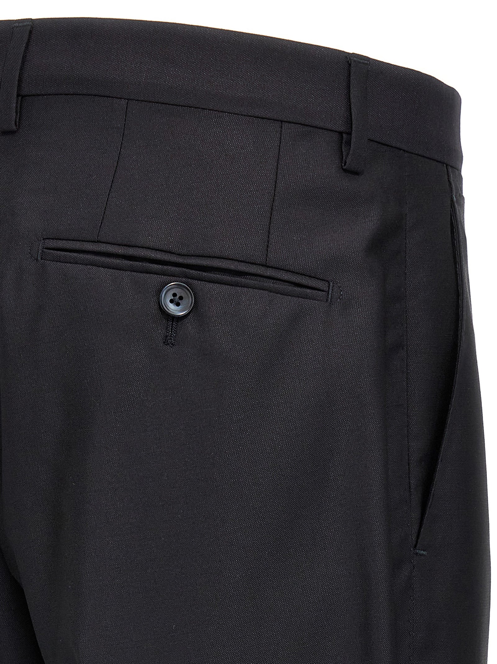 Pant Suit by Dolce & Gabbana for men in silk canvas & virgin wool blue presents a nuanced silhouette, showcasing a nuanced and nuanced straight-leg for an elevated aesthetic.