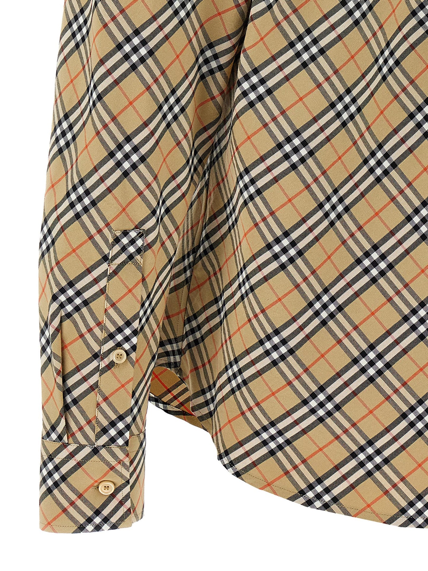 Shirt by Burberry for men in cotton beige & print presents a discerning silhouette, showcasing a sophisticated and for a truly discerning finish.